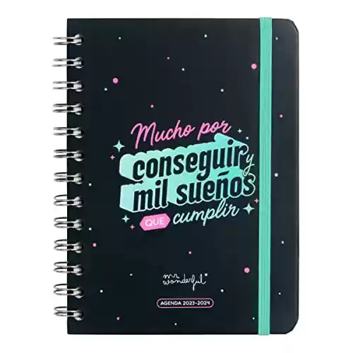 Agenda Mr. Wonderful Wonder pequeña 2023-2024 Semanal - Mucho por conseguir y mil sueños que cumplir