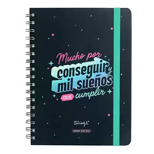 Agenda Wonder 2023-2024 Semanal Mr. Wonderful - Mucho por conseguir y mil sueños que cumplir
