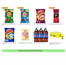 Ahorra 5 € por cada 16 € de compra en una selección de aperitivos, snacks y bebidas de Amazon