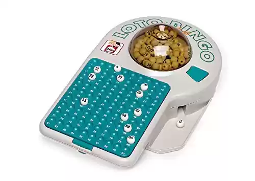 Bingo Lotería Electrónica con 24 Cartones, 90 Bolas imborrables y fichas de Juego