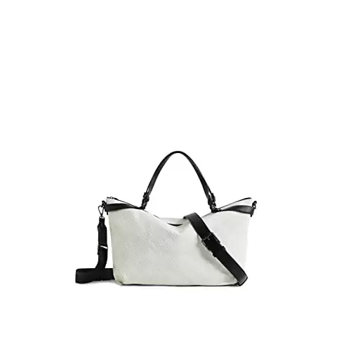 Bolso de mano Desigual Logora Libia - Beige Crude para Mujer