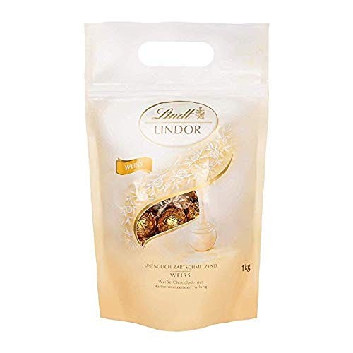 Bombones Lindt Lindor de Chocolate Blanco, bolsa de 1 Kg