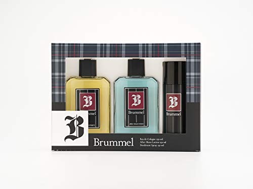 Estuche de Regalo para Hombre Brummel: Eau de Cologne 250 ml, After Shave 250 ml y Desodorante en Spray 150 ml
