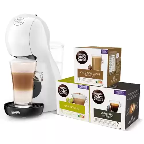 Cafetera de cápsulas Dolce Gusto De'Longhi Piccolo XS + 3 Paquetes de Cápsulas