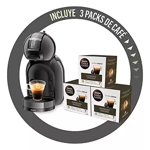 Cafetera de cápsulas Krups Nescafé Dolce Gusto Mini Me KP1208 +3 Packs de cápsulas Café Intenso