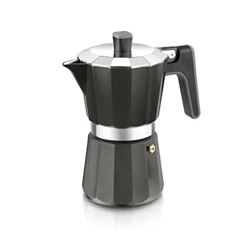 Cafetera italiana BRA Perfecta Black para 12 tazas