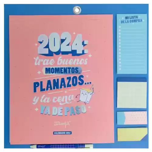 Calendario de pared magnético 2024 - Mr. Wonderful - Trae buenos momentos, planazos… y la cena, ya de paso