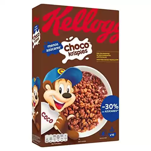2 paquetes de Cereales de arroz inflado con cacao Kellogg's Choco Krispies