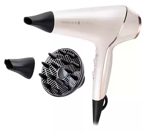 Secador de Pelo Remington PROluxe, Tecnología OPTIHeat, Iónico, Peinados Duraderos y Sin Encrespamiento, 2400 W