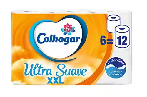 Colhogar Ultra Suave XXL x6 - Papel Higiénico Suave - Paquete con 6 Rollos Extra Grandes de 2 capas
