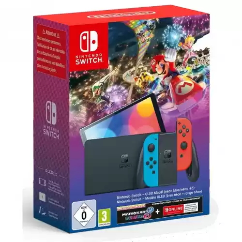 Consola Nintendo Switch OLED + Mario Kart 8 Deluxe + 3 Meses NSO (de 09:00 a 11:00H)