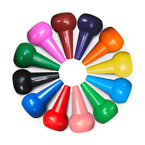 Crayones para Niños Irrompibles de Colores,12 Colores, no Tóxicos, Lavables