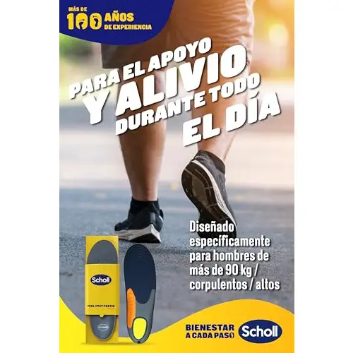 Dr. Scholl Plantillas Extra reforzadas para hombres - Diseñadas para hombres corpulentos y altos de más de 90 kg, pies anchos