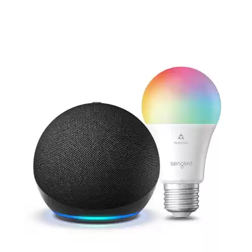 Echo Dot (5.ª generación, modelo de 2022) + Bombilla LED inteligente (E27) Sengled Alexa
