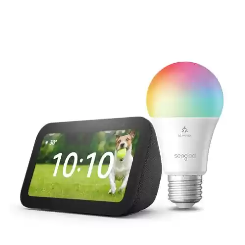 Echo Show 5 (3.ª generación) + Sengled Bombilla LED inteligente (E27), compatible con Alexa