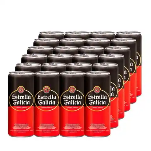 Estrella Galicia Especial - Cerveza Lager Especial, Pack de 24 Latas x 33 cl