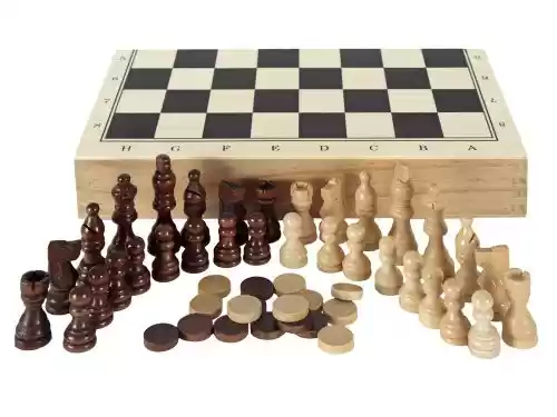 Estuche con Ajedrez, damas y backgammon - Aquamarine Games CP1070