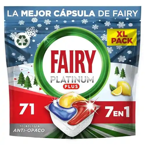 Fairy Platinum Plus Limón - 71 Cápsulas Lavavajillas