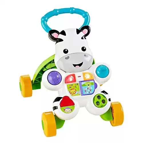 Fisher-Price Cebra parlanchina primeros pasos ayuda al bebé a aprender a caminar. Precio: 28,8€.