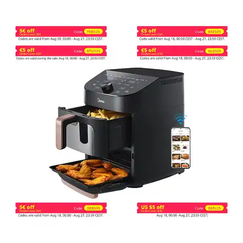 Freidora de aire Midea Dual 11L WiFi