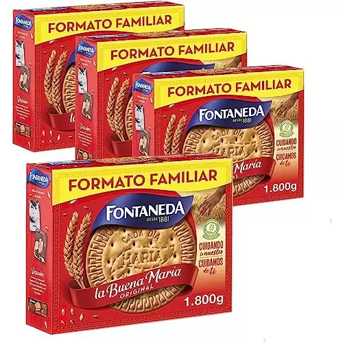 Galletas María Fontaneda La Buena María Original - 1,8kg - Pack de 4