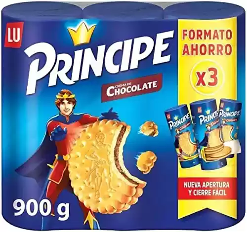 9 paquetes de Galletas Príncipe Original 300g