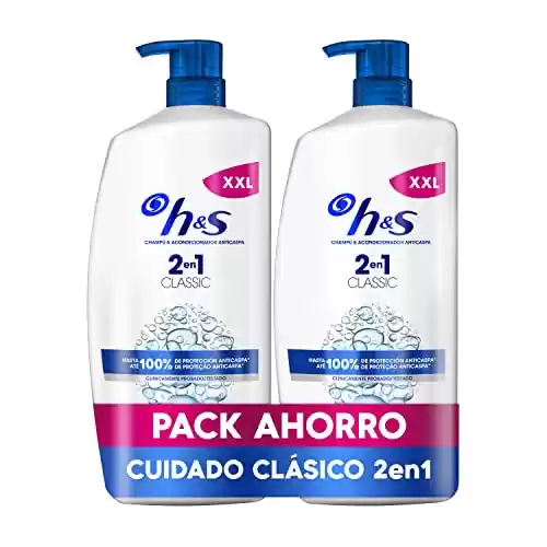 H&S 2in1 Champú y Acondicionador Anticaspa - Para todo tipo de pelo - 2x1000 ml