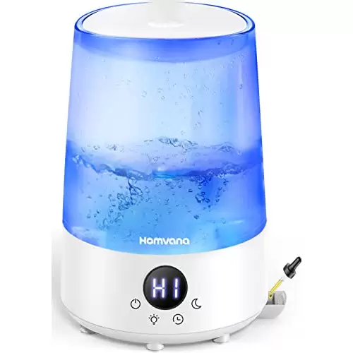 Humidificador ultrasónico Homvana con luces LED silencioso