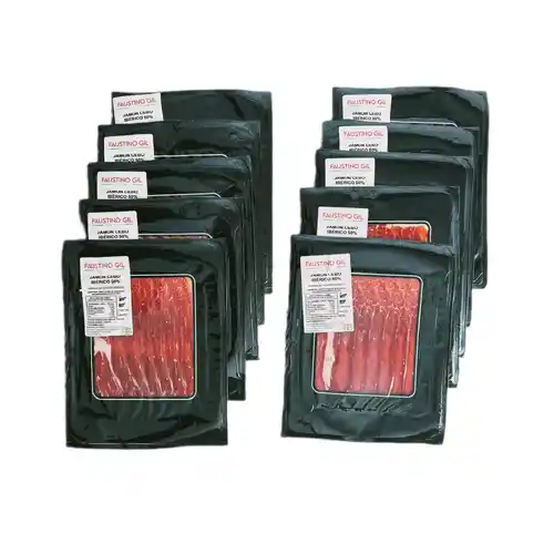 Jamón Ibérico de Cebo 50% - 10 sobres de 100g
