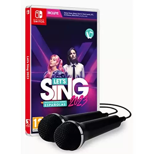 Juego Let´s Sing 2023 Incluye Canciones Españolas 2 Micros - Switch