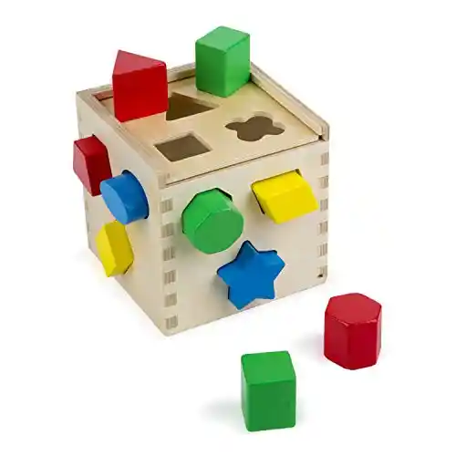 Juguete Melissa & Doug Cubo Para Clasificar Formas, Montessori