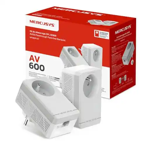 Kit PLC Mercusys MP300P AV600 Adaptadores Powerline