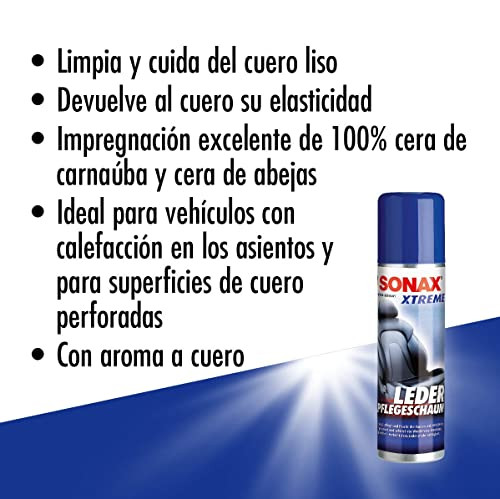 Limpiador coche Espuma para el cuidado del cuero SONAX XTREME 250ml