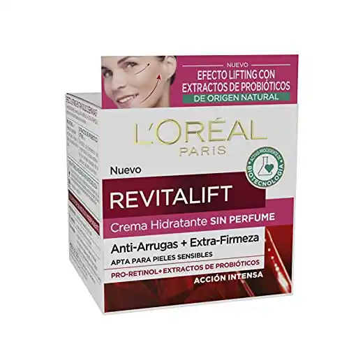 L'Oreal Paris Dermo Expertise Revitalift - Crema Hidratante Sin Perfume Anti Arrugas Extra Firmeza, 50 ml