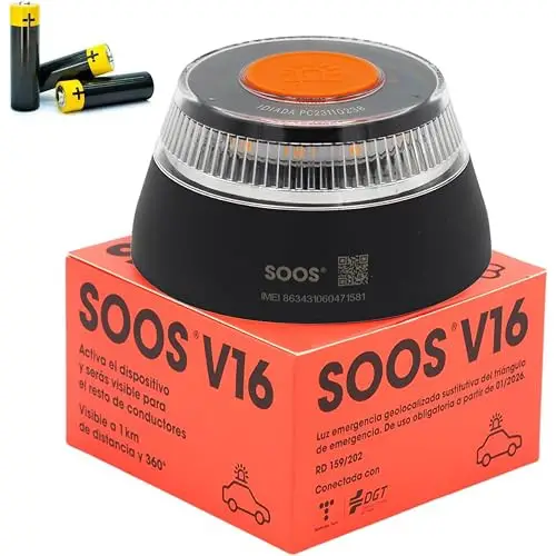 Luz de Emergencia V16 DGT Homologada con Geolocalización