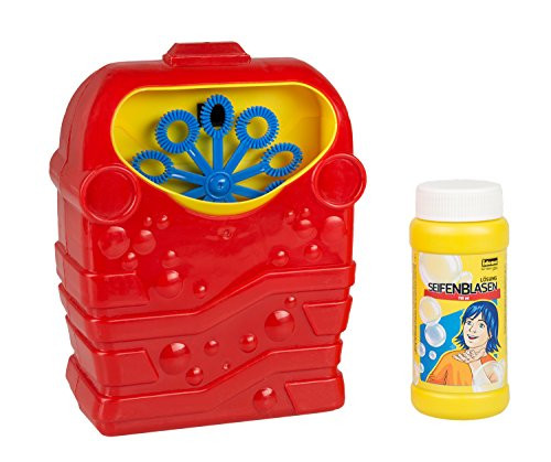 Máquina de pompas de jabón con 118 ml de solución de Burbujas a Pilas