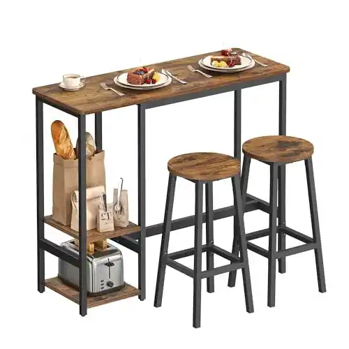 Mesa alta con 2 taburetes