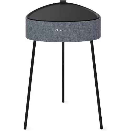 Mesa auxiliar con Altavoz Bluetooth de 20W, Base de Carga inalámbrica y USB, TD Systems SM20B11PGC