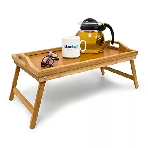 Mesita con patas plegables Relaxdays 50x30x23 cm
