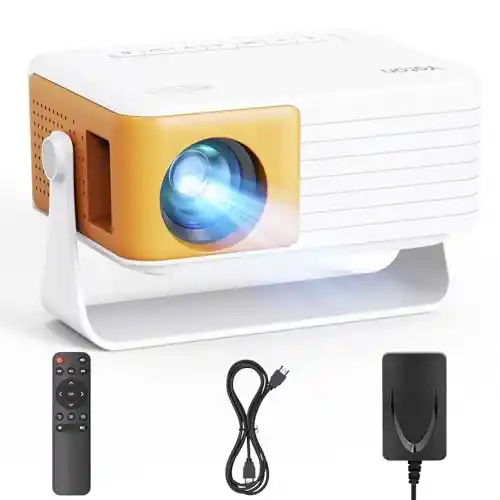 Mini proyector portátil 1080P con HDMI, USB y SD + mando.