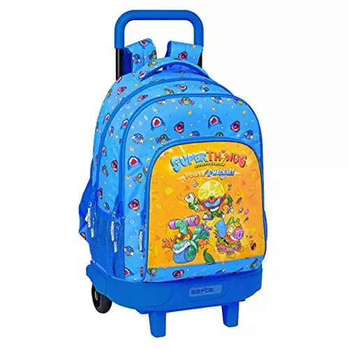 Mochila Escolar Con Carro Incluido Y Espalda Acolchada Niños - Superthing