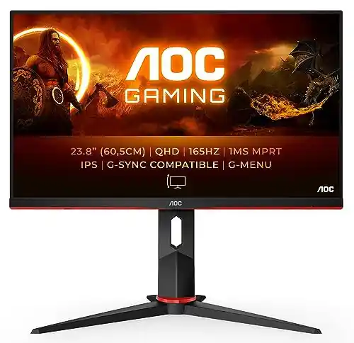 Monitor AOC Q24G2A/BK de 23,8" QHD 165Hz 1ms 2xHDMI DisplayPort