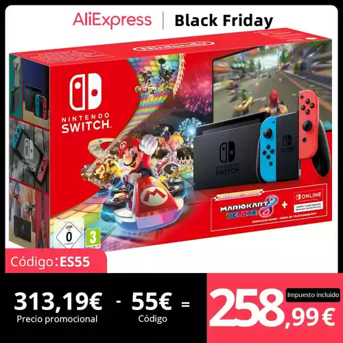 Nintendo Switch Neon +Juego Mario Kart 8 Deluxe + 3 meses online