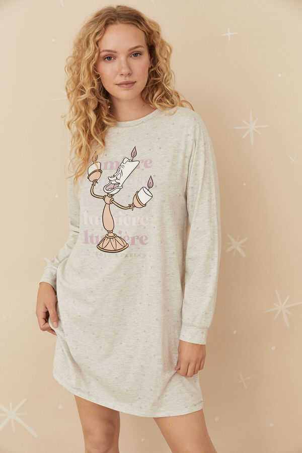 Camisón corto gris Lumière