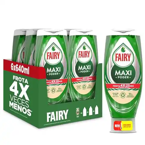 Oferta flash!! Pack 6x640ml Fairy MaxPower Líquido Lavavajillas