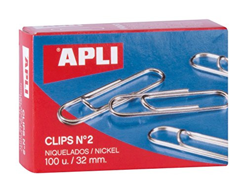 Pack 100 clips niquelados APLI