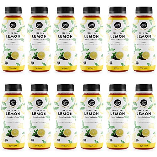 Pack 12 botellas de Happy Belly Select Limón Té verde helado