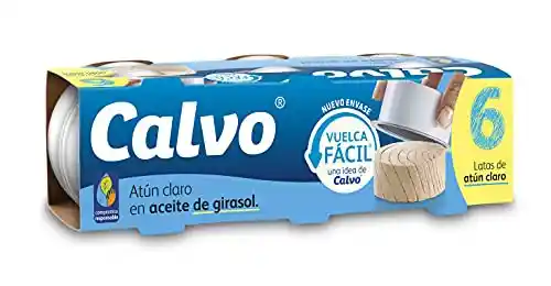 Pack 6 x 65g Calvo Atún Claro en Aceite de Girasol