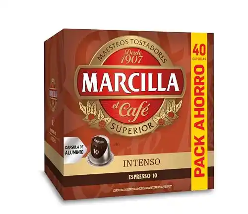 Pack 40 cápsulas Márcilla Café Intenso compatibles con Nespresso - a 0,21€ la cápsula