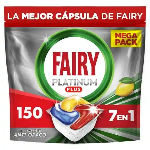 Pack 150 Cápsulas Lavavajillas Fairy Platinum Plus Limón Todo En Uno